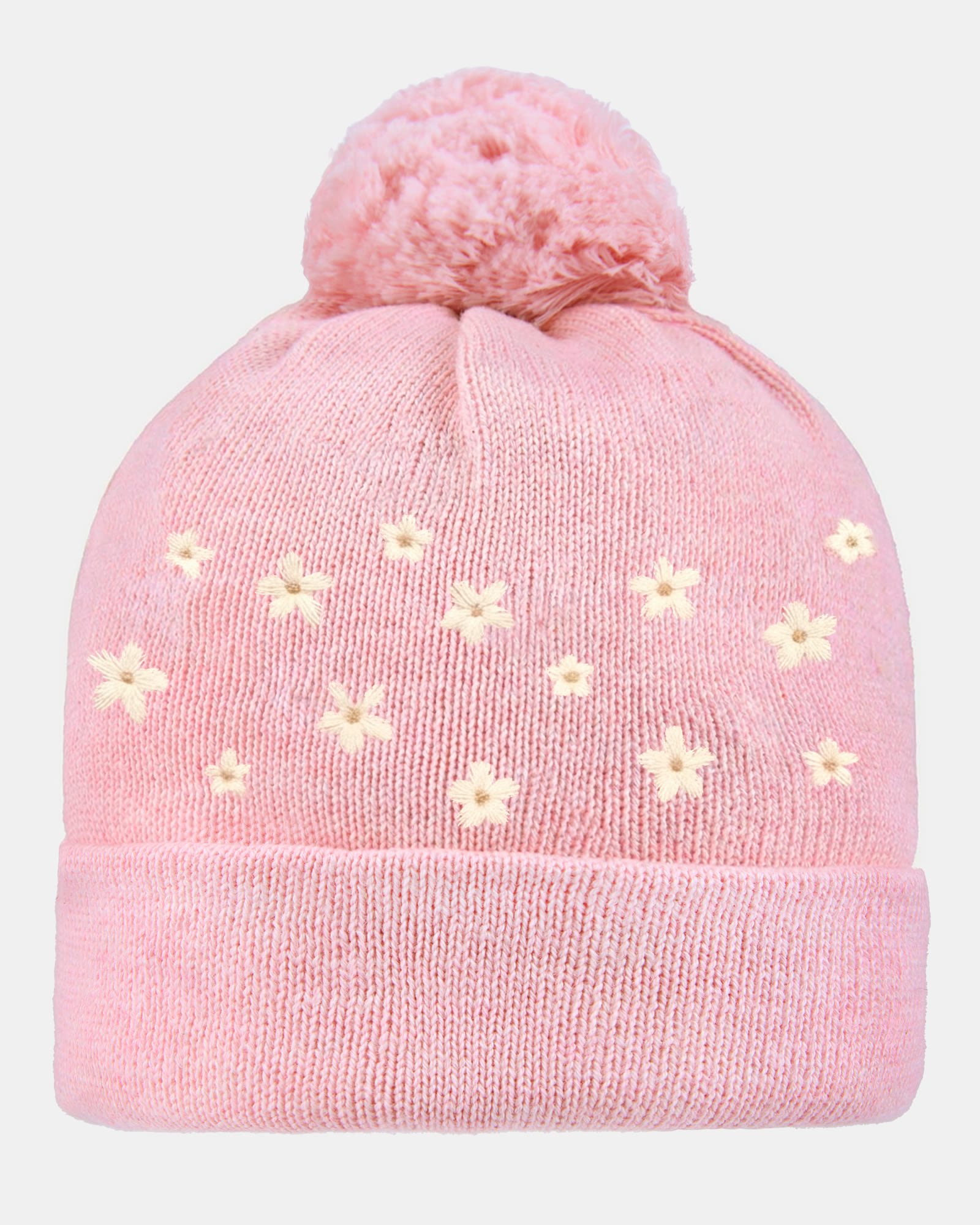 Baby Beanie | Pink Floral | Organic Cotton | Toshi